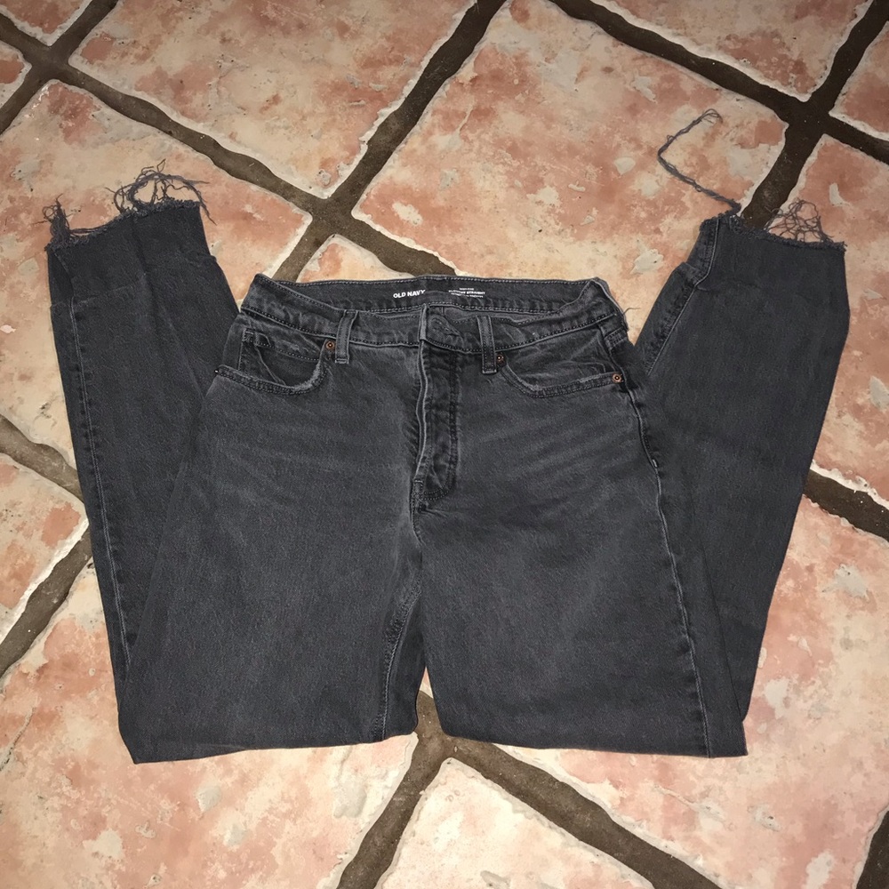 Grey straight jeans